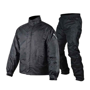 Men's Style Waterproof Rain Suit Hooded Jacket And Pants <b>Set</b> With Reflective Stripes Outdoor Hiking Camping Wear - Product Image 2