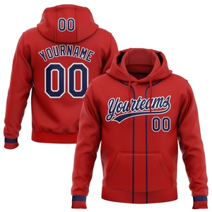 Wholesale Direct Industry New Design Custom Stitched Red Navy-<b>White</b> Baseball Pullover Sweatshirt <b>Hoodie</b> - Product Image 1