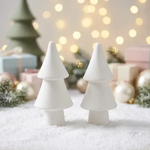 Handmade Collection Modern Resin <b>Christmas</b> <b>Tree</b> Decor Miniature Pine Shape <b>Tabletop</b> Indoor White Durable Eco Friendly Customized - Product Image 6