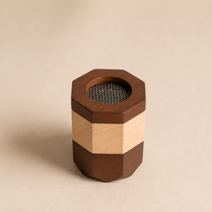 ABI OVERSEAS Factory Direct Eco-Friendly Durable Hand-made <b>Sandalwood</b> <b>Incense</b> Burner Metal Lid Geometric Cutouts Aromatherapy - Product Image 1
