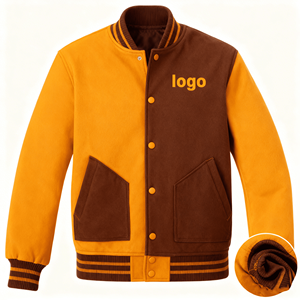 Vestes de baseball universitaires pour hommes en molleton brossé de haute qualité avec logo personnalisé, uniformes d'équipe d'hiver, vente en gros, vestes universitaires vierges et unies - Product Image 1
