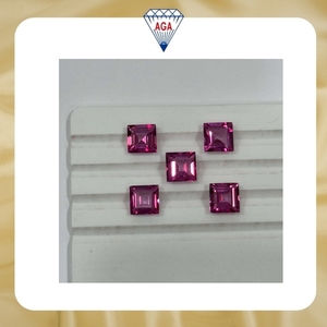 Topacios Rojos Rosados Naturales, Corte Princesa Redondo, Piedras Sueltas Hechas a Mano de Calidad para la Fabricación de Joyería y Collares, Venta al Por Mayor, Calidad AAA - Product Image 6