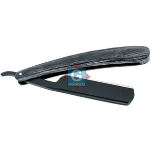 Navaja de afeitar profesional vintage de madera para barbería, con funda. - Product Image 4