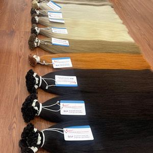 Extensiones de Cabello Humano Vietnamitas con Punta Plana, Adhesión de Queratina, Cabello Virgen Premium, Natural, Suave, Sedoso, Duradero - Product Image 1