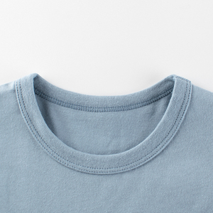 Men's Short Sleeve O-Neck Casual T-Shirt with Striped Contrast <b>Trim</b> Regular Fit Knitted <b>Fabric</b> 100% Cotton Solid - Product Image 5