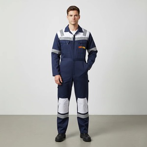 เสื้อแจ็คเก็ตทำงานปักโลโก้แบบกำหนดเอง ชุดสูทแขนสั้น ชุดยูนิฟอร์มนิรภัย ชุดทำงานฤดูร้อน ชุดทำงานกันน้ำสำหรับผู้ชาย ชุดเอี๊ยมทำงาน - Product Image 3