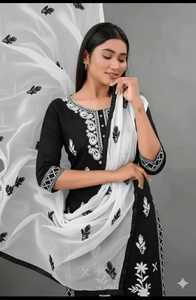 Indian Stunning Rayon Cotton with Embroidery Work Suit for Daily Casual Wear and Office Wear for Summer for Women Trendy Wear - Product Image 3