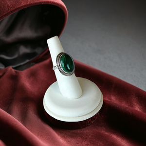 Último anillo de diseño de moda Unisex malaquita plata 925 clásico personalizado fiesta canal tecnología gran oferta regalo de joyería - Product Image 1