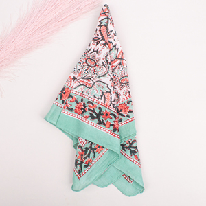 Pañuelo Cuadrado de Algodón con Estampado Floral, Transpirable, Casual, para la Cabeza o el Cuello, Accesorio de Moda Bohemio - Product Image 4
