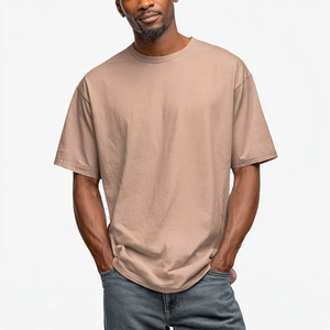 T-shirts streetwear à épaules tombantes et coupe ample pour hommes, en coton lourd 100% coton, coupe ample pour hommes - Product Image 2