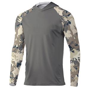 Hoodie de pêche performant pour homme, à manches longues, respirant, en Spandex/Polyester, avec impression numérique personnalisée, protection solaire UPF 50+, séchage rapide, athlétique - Product Image 2