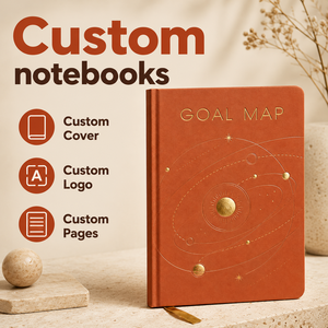 LABON Cuaderno de Regalo con Tapa Dura, Planificador Astrológico con Mapa de Constelaciones Celestiales y Detalles en Dorado, Diario de Seguimiento de Hábitos, en Terracota - Product Image 1