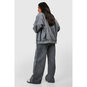 Custom Logo Cotton Women Sweat Suit Sports Sweat <b>Suite</b> <b>2</b> <b>Piece</b> Set Velour Track Suit Velvet Lady Tracksuit For Women - Product Image 3