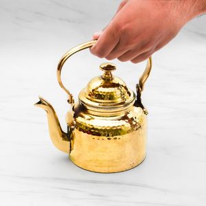 Premium Brass <b>Kettle</b> Tin Lined Antique Serveware Elegant <b>Tea</b> & Coffee Pot At Bulk Wholesale Export Price - Product Image 5