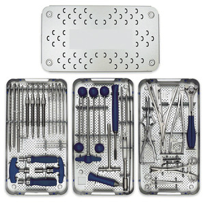 Kit d'instruments chirurgicaux pour la colonne vertébrale, ensemble de rétracteurs orthopédiques, outils de discectomie pour la chirurgie vertébrale, kit médical en acier inoxydable - Product Image 1