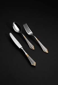 Ensemble de couverts en métal de style classique pour la cuisine, la table à manger, le restaurant, l'hôtel et le café, avec une prise en main confortable - Product Image 6