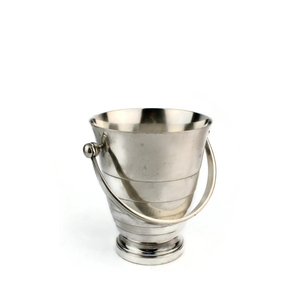 Luxury Silver Color <b>Ice</b> Bucket Stainless Steel Metal <b>Coolers</b> Retro Sustainable Party Hammered Texture Bucket Bar Accessories - Product Image 4