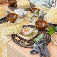 Jolie boîte de rangement en bambou tressé, petit panier de rangement en bambou avec couvercle, couleur personnalisée, utilisation quotidienne multifonctionnelle, emballage