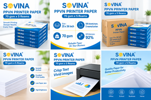 PPVN Matte <b>Printer</b> <b>Paper</b> 25x36 Inch 70gsm 92% Whiteness Digital Printing 5 Reams/Carton 500 Sheets/Ram - Product Image 6