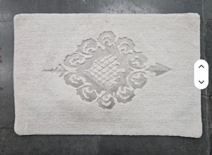 Chunky 100% Carded Cotton <b>Bath</b> <b>Mat</b> Custom Embroidery Logo Wave Design Bathroom Rug OEM Bulk Wholesale Supply - Product Image 2