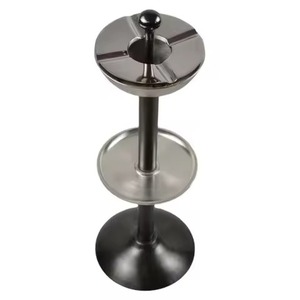 Cendrier rond en bois massif vintage à 3 fentes pour cigares et cigarettes, idéal pour la maison, le bureau et la décoration extérieure, à prix avantageux - Product Image 5