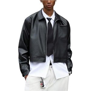 Chaqueta de cuero de oveja auténtica de lujo para hombre, prenda de cuero genuino de primera calidad - Product Image 3