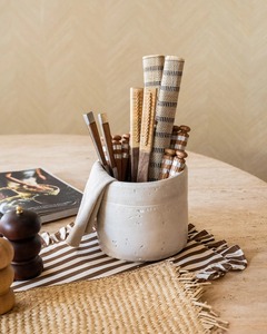 Juego de utensilios de madera de acacia ecológicos al por mayor de fábrica con mango de ratán tejido, espejo, apto para lavavajillas, ideal para regalos. - Product Image 6