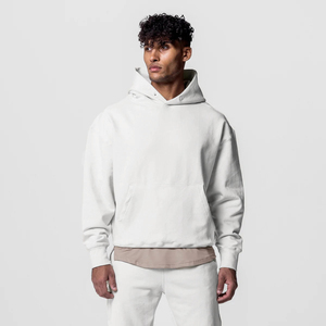 Conjunto de Sudadera Unisex de Color Sólido con Cierre de Cremallera, Manga Larga, Estilo Casual, Holgado, con Bolsillos Laterales, Ligero, de Algodón, Ropa Deportiva Urbana - Product Image 1
