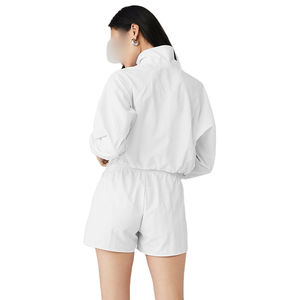 Ensemble deux pièces pour femmes, nouvelle mode, short et veste coupe-vent à capuche zippée, ensemble de survêtement pour femmes - Product Image 2