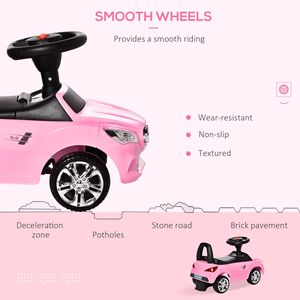 Auto Giocattolo Rosa per Bambini con Musica, Clacson, Fari e Funzioni di Stoccaggio - Product Image 5