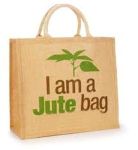 Sac fourre-tout en jute biologique artisanal de qualité supérieure avec poignées en coton renforcées, sac de courses réutilisable écologique - Product Image 1