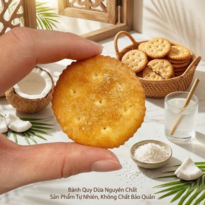 Wholesale Unique Baked Coconut Crackers Crispy Sweet 160g Round Snack Manufacturer ODM - Product Image 6
