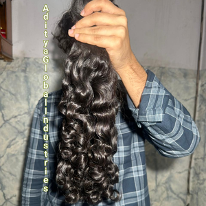 Extensiones de cabello humano virgen indio rizado de doble trama, de moda, del fabricante y proveedor indio, de alta calidad y gran demanda. - Product Image 1
