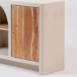 Buffet en bois arqué à 2 portes Vandana Arista Vertex pour des intérieurs et extérieurs modernes et élégants - Product Image 4