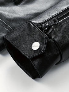 Veste de mode en cuir véritable à fermeture éclair personnalisée pour hommes de bonne qualité à des tarifs de gros Veste en cuir de couleur personnalisée pour hommes - Product Image 2