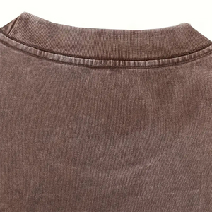 T-shirt décontracté délavé à l'acide, dernière tendance, pour hommes grandes tailles, en coton, plusieurs couleurs, coupe oversize, style vintage, service OEM - Product Image 4