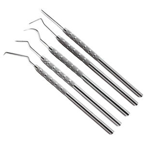 Ensemble de 5 sondes dentaires en acier inoxydable, instruments de nettoyage manuel pour l'hygiène, réutilisables, avec poignée ergonomique pour instruments dentaires - Product Image 2