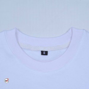 เสื้อสเวตเชิ้ตคอกลมสีขาวสำหรับผู้ชาย ราคาส่งถูก ทรงปกติ สีพื้น ผ้าถัก สวมใส่สบายๆ สำหรับฤดูใบไม้ร่วง ผลิตโดย MRI - Product Image 5