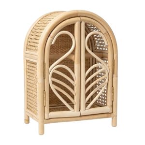 Muebles de Mimbre Arqueados Vintage para Casa de Muñecas, Armario y Perchero para Ropa, para Juego de Imitación de Niños Pequeños, Muebles de Muñecas al por Mayor - Product Image 1