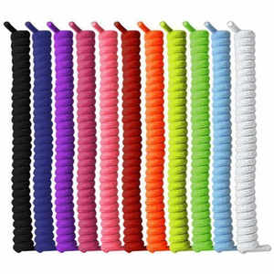 Lacets de chaussures bouclés élastiques colorés sans attache en spirale vente en gros sur mesure - Product Image 5