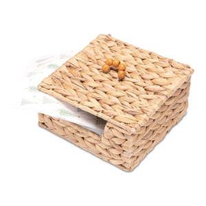 Boîte porte-serviettes tressée en jacinthe d'eau écologique avec couvercle, distributeur de mouchoirs en jacinthe d'eau pour table, en provenance du Vietnam - Product Image 1