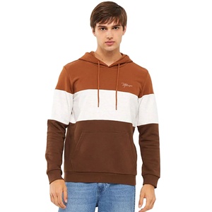 Mens Casual Sports Streetwear Hoodie 100% Cotton Winter Oversized Hooded Embroidered Logo Windproof Breathable Customizable - Product Image 1