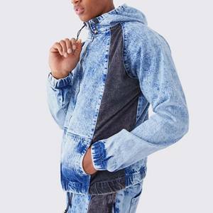 Vente en gros : Sweat à capuche oversize pour hommes et garçons, en denim délavé avec impression numérique hivernale, en mélange de coton, style pull-over imprimé - Product Image 1