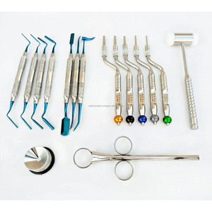 Kit d'osteotomes pour lifting sinusal d'implant dentaire, comprenant un applicateur de greffe osseuse et un marteau, instruments chirurgicaux dentaires certifiés CE ISO, fournisseur en gros - Product Image 2