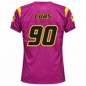Maillot de football de haute qualité du fabricant, col en V magenta, tenue d'entraînement pour équipe, maillot de sport respirant en polyester - Product Image 3