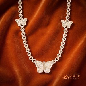Collier pendentif papillon en moissanite plaqué or 18 carats, bijoux de mode, collier à fine chaîne, style élégant pour femmes, cadeau de style New York City - Product Image 3