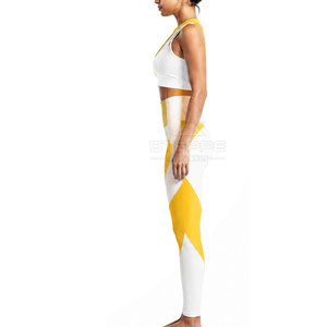 Conjunto de Yoga para Mujer, Tejido Elástico de Secado Rápido, Ecológico, 2 Piezas, para Gimnasio, Entrenamiento, Fitness, Comodidad Diaria - Product Image 2