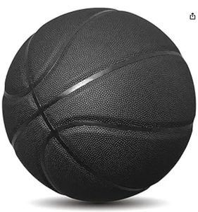 Ballon anti-stress de basketball en cuir PU, taille 7, noir et blanc, jouet de bureau - Product Image 3