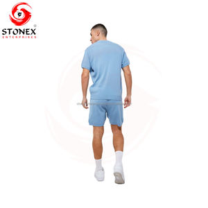 Service OEM de haute qualité 100% pur coton hommes chemises et shorts ensemble 2 pièces conception personnalisée hommes chemises et shorts ensemble pour garçons - Product Image 5
