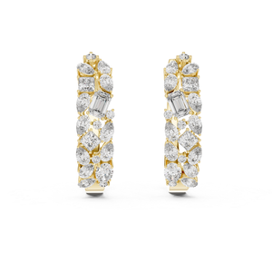 Pendientes de Diamantes Cultivados en Laboratorio Sofisticados con Acabado en Oro, Corte Brillante, Joyería Fina Premium, Brillantes para Mujer - Product Image 1